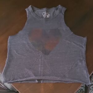 Chaser Charcoal Heart Muscle Tee